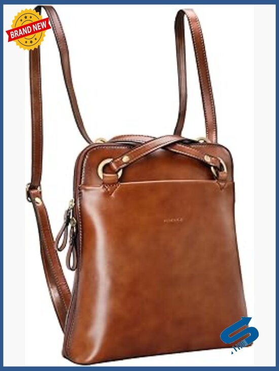 Convertible Leather Backpack Purse for Women Fits 9.7 Inch iPad main image 4